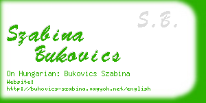 szabina bukovics business card